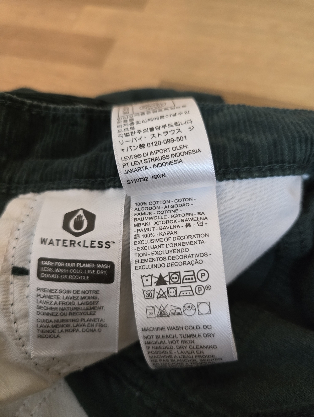 Levi's '94 24 Baggy Dad Jean A3510-0026 Dark Green Corduroy 24 - Picture 5 of 12
